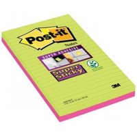 Karteczki Post-it Super Sticky XXXL, Bloczki samoprzylepne Post-it Super Sticky w linie, 125 x 200 mm