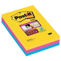 Karteczki Post-it Super Sticky XXL, Paleta Rio de Janeiro, 101 x 152 mm