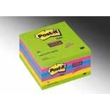 Karteczki Post-it Super Sticky XL, Paleta Ultracolor, 101 x 101 mm