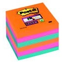 Karteczki Post-it Super Sticky Kolory wiata, Paleta Bangkok, 76 x 76 mm