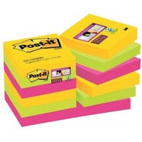 Karteczki Post-it Super Sticky Kolory wiata, Paleta Rio de Janeiro, 47, 6 x 47, 6 mm