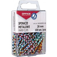 Spinacze metalowe OFFICE PRODUCTS Zebra, powlekane, 28