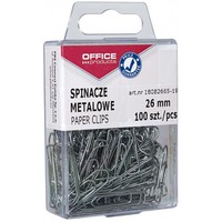 Spinacze metalowe OFFICE PRODUCTS, gadkie, 26