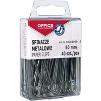 Spinacze metalowe OFFICE PRODUCTS, gadkie, 50