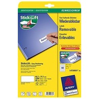 Uniwersalne etykiety na arkuszu A4 pakowane po 25 + 5 arkuszy, 45, 7 x 21, 2 / L4736REV-25